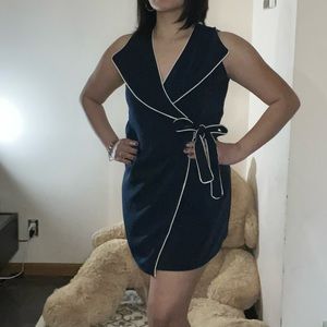 Body wrap mini dress